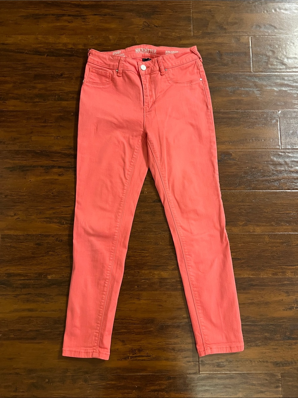 SoundStyle Jessie High Rise Coral Women's Skinny Jeggings Size 8